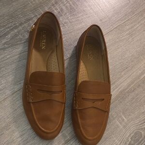 Ralph Lauren Tan Leather Loafers -